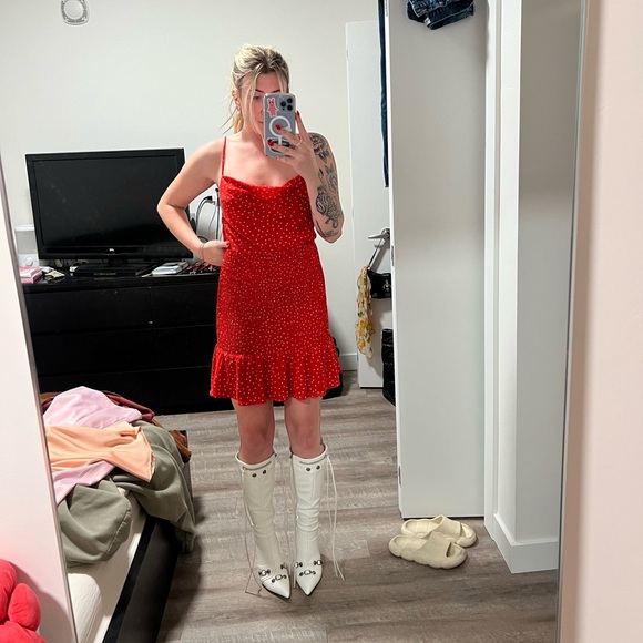 Red Polka Dot Dress - Picture 3 of 7